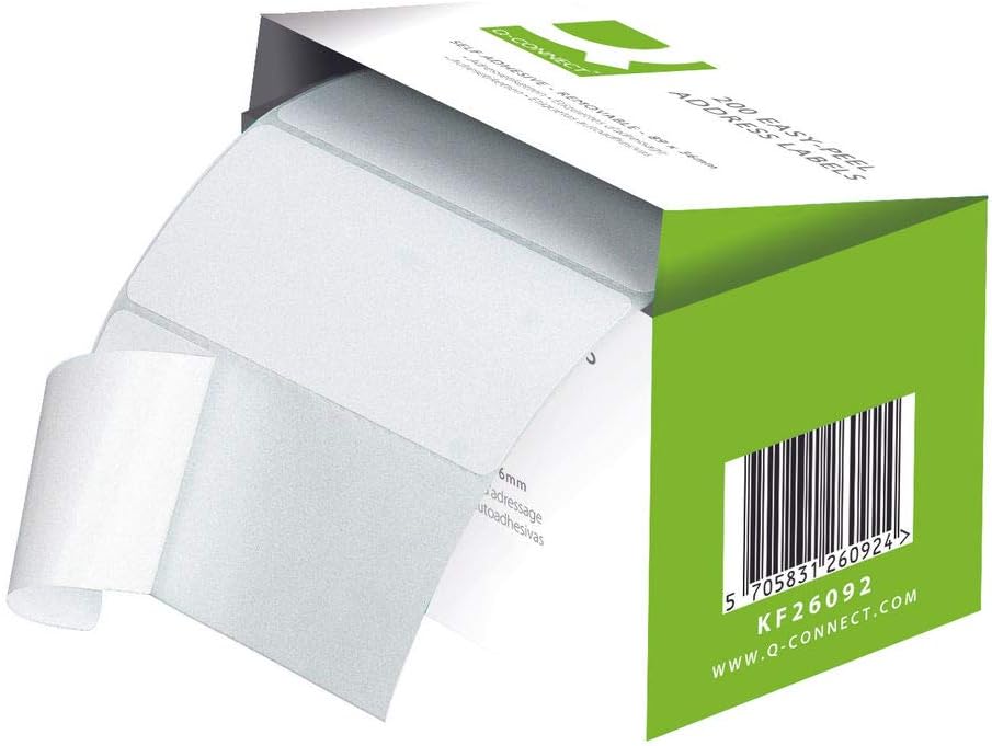 Q-Connect Address Label Roll 89x36 mm Repositionable 200 Labels KF26092