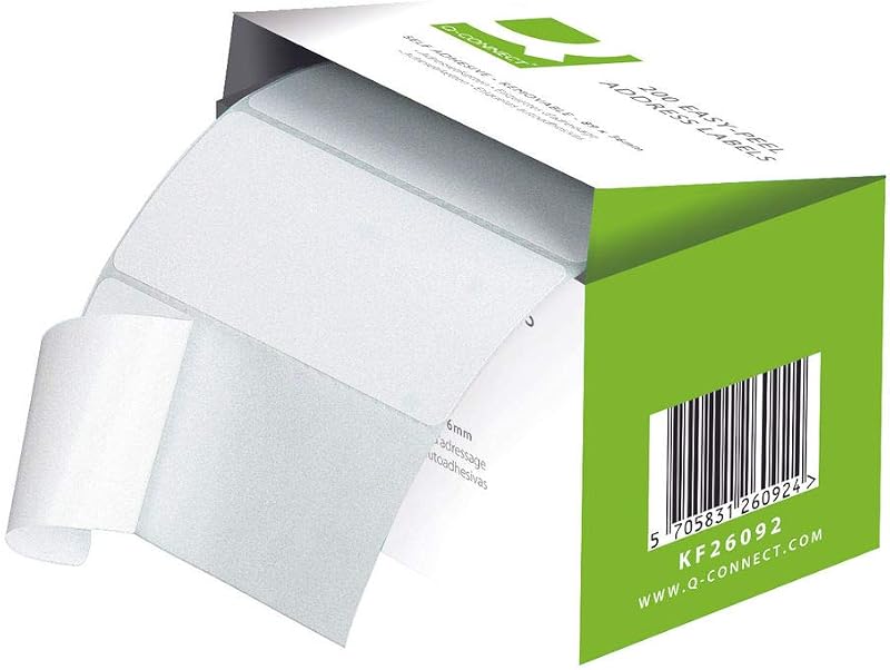 Q-Connect Address Label Roll 89x36 mm Repositionable 200 Labels KF26092