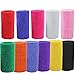 Mcolics 6' Inch Wrist Sweatband in 11 Athletic Cotton Wristbands Armbands (1 Pair) (Grey), One Size, One Size Fit All
