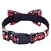 Freezx Dog and Cat Christmas Collar with Bow Tie - Adjustable 100% Cotton Nylon Design - Cute Fashion for Large Medium Small Dogs and Cats