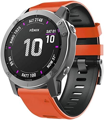 NotoCity Fenix 5X Replacement Strap with 26mm Width Strap for Fenix 5X Plus/Fenix 6X/Fenix 6X Pro/Fenix 7X/Fenix 3/Fenix 3 HR/Descent MK1 (Orange) - Image 3