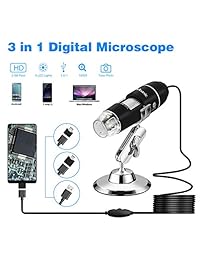 Microscopio USB Skybasic 50X a 1000X Microscopio Digital 8 LED USB 2.0 Ampliación de mano Endoscopio Compatible con Android Mac Windows