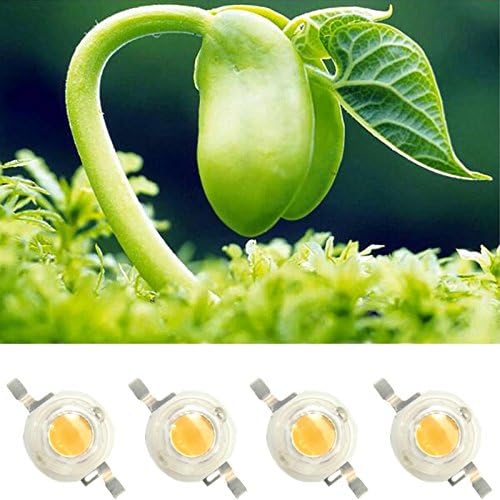 10pcs 1W 30mil 300mA White Full Spectrum 380~780nm SMD LED Chip Plant Grow Light