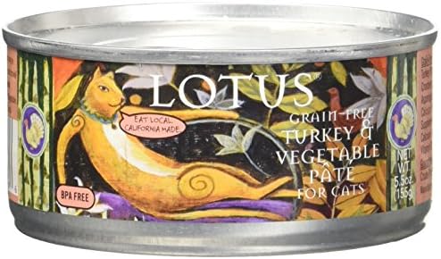 Lotus Turkey and Vegetable 5.5 Ounce Canned Cat Food, Case of 24