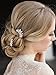 Yean Bride Wedding Hair Pins Crystal Bridal Hair Accessories for Women and Girls (Pack of 3) (Silver)