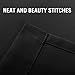 Blackout Curtains for Living Room 84 inches Length Bedroom Light Blocking Window Curtains Triple Weave Room Darkening Curtain Panels Thermal Insulated Grommet Top Drapes, Black