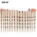 Goddessvan Makeup Brushes 20PCS Make up Foundation Eyebrow Eyeliner Blush Cosmetic Concealer Brushes (Rose Golden)
