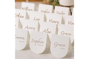 100 Pcs Place Cards, 3.2 x 4in Arch Table Setting, Printable on Laser/Inkjet Printers, Tent Cards, Name Cards for Dinner, Par
