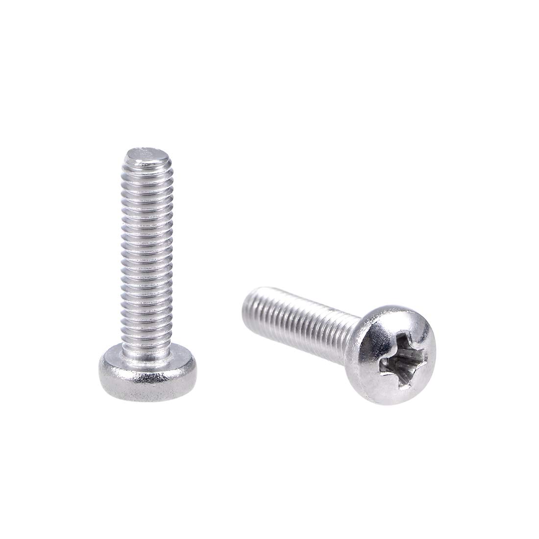 sourcing map M3x12mm Machine Screws Pan Phillips Cross Head Screw 304 Stainless Steel Fasteners Bolts 30Pcs