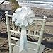 White Pull Bows with Tails - 8