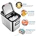 Upgraded Aicok Portable Digital Ice Maker Machine | Stainless Steel Stain Resistant| Countertop Ice Maker| Ice Cubes Ready in 6 Minutes | LED Display|Timer Program|Easy-to-Touch Buttons-Silver
