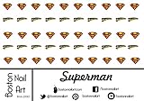 Superman Waterslide Nail Decals - 50pc