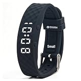 eSeasonGear 12 VB80 Vibrating Alarm Watch, Silent Vibration Shake Wake ADHD Medication Reminder (Black-Small)