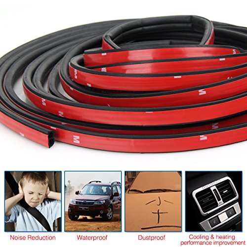 20 Feet AUSPA Car Weather Stripping, Self Adhesive Automotive Rubber
