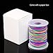 Outus 1 mm Elastic Cord Beading Threads Stretch String Fabric Crafting Cords for Jewelry Making (Rainbow, 200 m)