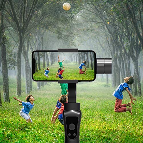 Swithun 3 Axis gimbal stabilizer for Smartphone - Live Video Record with Bluetooth 4.1 Support - Phone Holder and Micro-USB I/O supports Joystick