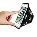 iPhone 7 Armband (Updated Home Button Compatible), TechMatte Sport Armband with reflective tape, key holder and credit card slot for (5.0