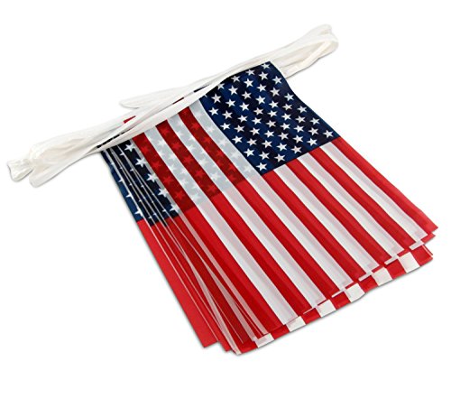 image for Sea View Treasures 100' Bulk Deluxe American Flag Pennant Banner - 100
