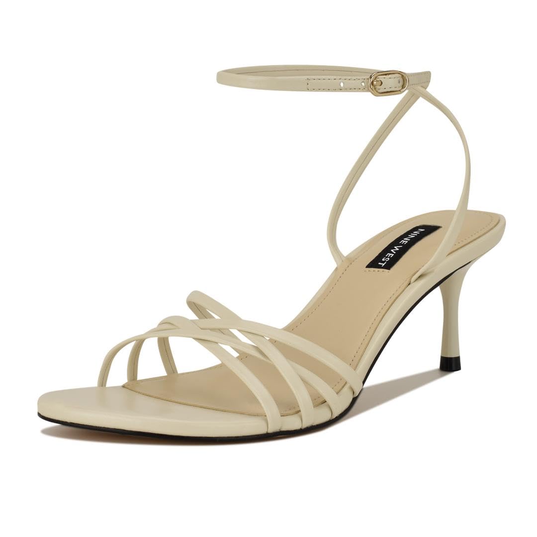 Nine West Women’s Gazey Heeled Sandal, Cream 150, 6
