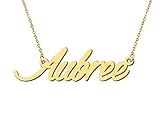 Aoloshow 18k Gold Plated Aubree Name Necklace