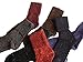 Lovely Annie Women's 6 Pairs Pack Knee Length Wool Socks Size 7-9 Six Colors (Wine,Gray,Coral,Purple,Black,Brown)