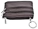 Yeeasy Womens Mini Coin Purse Wallet Genuine Leather Zipper Pouch with Key Ring (Coffee)