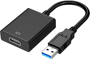 USB 3.0 to HDMI Adapter, USB to HDMI Converter 1080P Full HD Video Audio Adapter, for PC Laptop Desktop Projector HDTV, Suppo