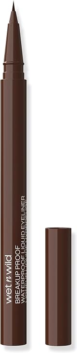 Wet n Wild Breakup Proof Brown Liquid Eyeliner Pen with Bristle Tip 16HR