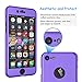 Tekcoo for iPhone 7 Case, [T360 HY] Ultra Thin Full Body Coverage Protection Scratch Proof Hard Slim Hybrid Cover Shell with Tempered Glass Screen Protector Skin for Apple iPhone 7 4.7 Inch [Purple]