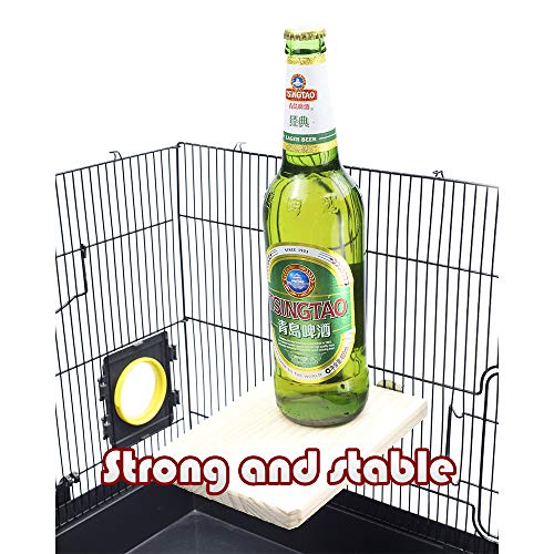 Genubi Pet Natural Wood Stand Platform Hamster Chinchilla Springboard Wooden Small Animal Platform for Cage