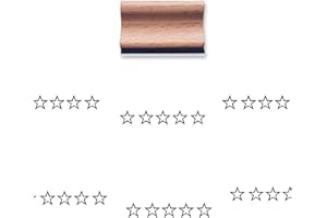 GUVSPTI 5 Stars Rating Rubber Stamp, 1.3inch Stamp for Scrapbooking Card Making Crafting