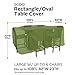 Classic Accessories Sodo Patio/Outdoor Table & Chair Set Cover - Tough and Weather Resistant Patio Set Cover, Rectangle/Oval, Large, Herb (55-344-051901-EC)