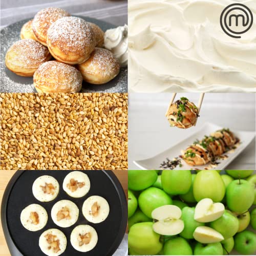 MasterChef Electric Ebelskiver Maker Delicious Homemade Japanese Takoyaki, Donut Holes, Cake Pops, Octopus Balls, Aebleskivers, Danish- Nonstick Easy Clean Appliance, Fun Gift