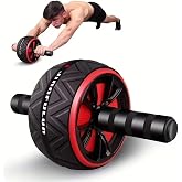 Ab Roller Wheel - Core &amp; Chest Muscle Training Wheel, Abs Workout Equipment, Fitness Equipment for Home Gym, Wider Ab Machine with Knee Pad Accessories