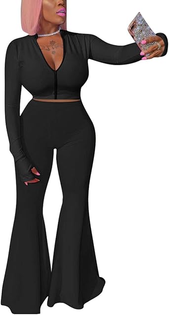 bell bottom pants and top