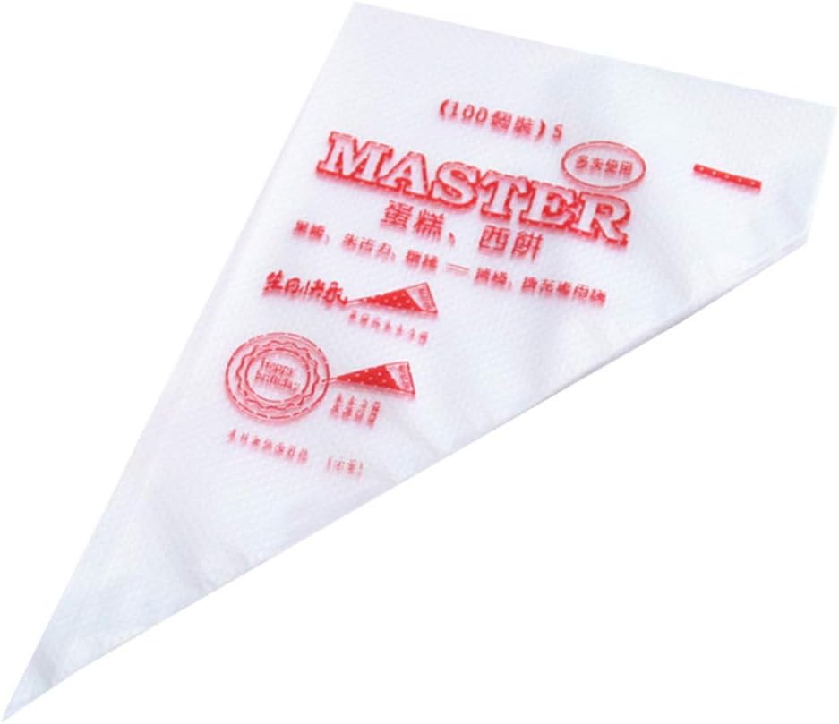 Fenfangxilas Disposable Piping Bags, 100Pcs Icing Bags Fondant Cake Cream Pastry Tip Baking Tools, Nontoxic and Flexible 100pcs