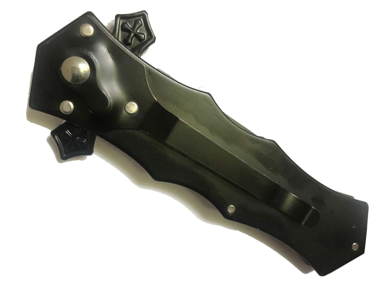 RAN-SHA Navaja Plegable Supervivencia Caza Profesional, Cuchillo Plegable con Hoja de Enchapado de Titanio, Adecuado para Senderismo Montañismo Aventura Actividades al Aire Libre