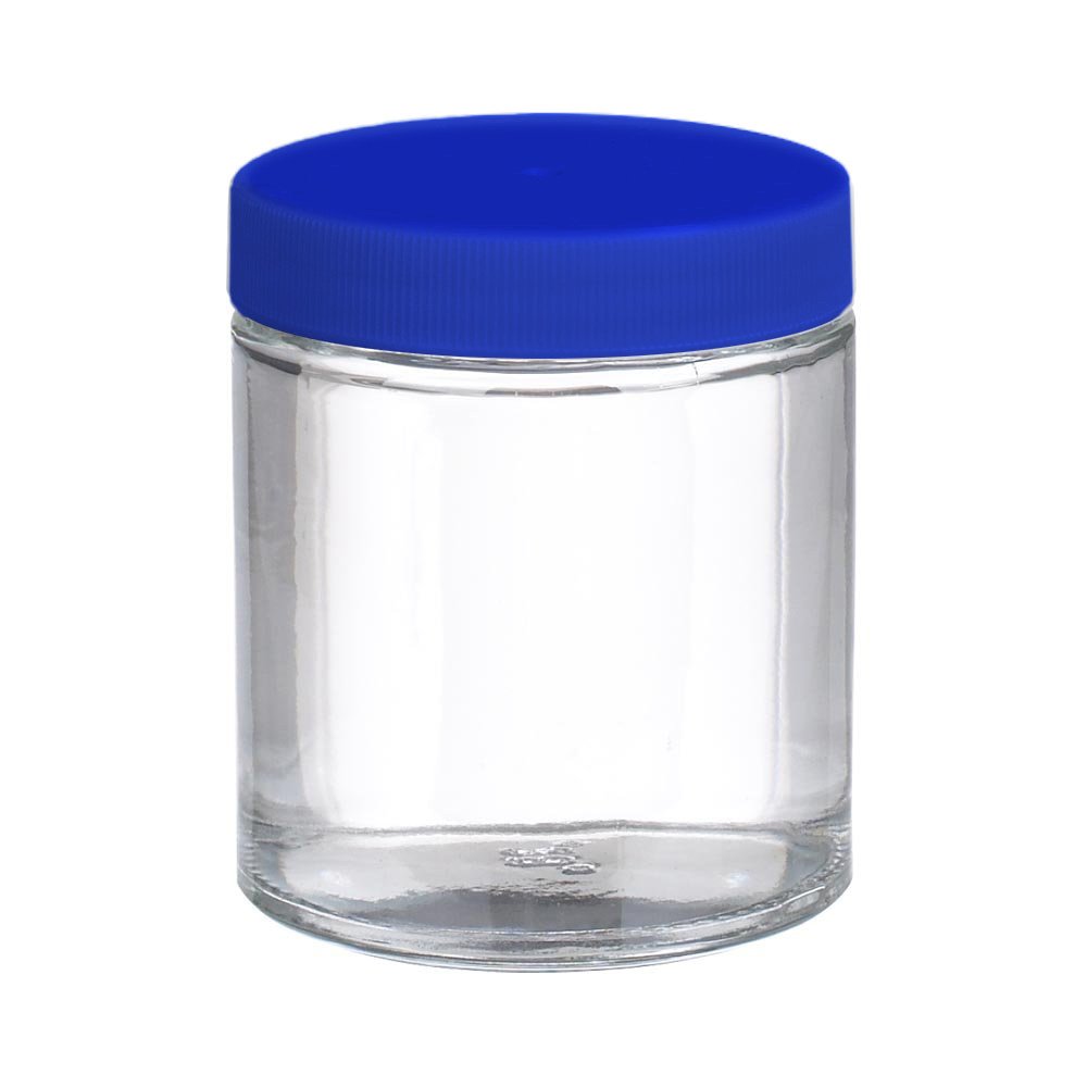 I-Chem Brand 120-0125 Clear Glass 125mL 100 Series Type III Mouth Jar, with PTFE-Lined Polypropylene Closure, Short, Unprocessed (Case of 24)