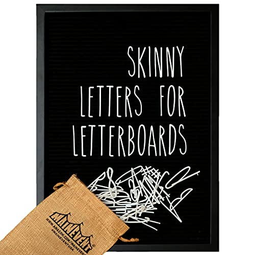 Rae Dunn Inspired Slim Letter Set for Letter Board, Interchangeable Felt Board, Rae Dunn Inspired Black Letters (Board Not Included)
