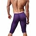 FEESHOW Men's Workout Gym Sports Fitness Running Tights Shorts Pants (Purple, M)