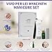 Vivo Per Lei Nail Buffer Set | Dead Sea Nail Buffer and Shine Kit for Salon Quality Manicure | Nail Filing Kit with 3-Step Buffer, Cuticle Oil, Hand Lotion | Manicure Set for Classy Nails | Hyacinth