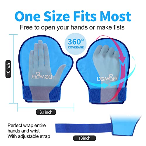 NEWGO Hand Ice Pack Golves for Pain Relief, 2 Pack Cold Gloves for