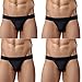 Summer Code Men's Briefs 4 Pack Soft Bulge Bikini Sexy Underwear