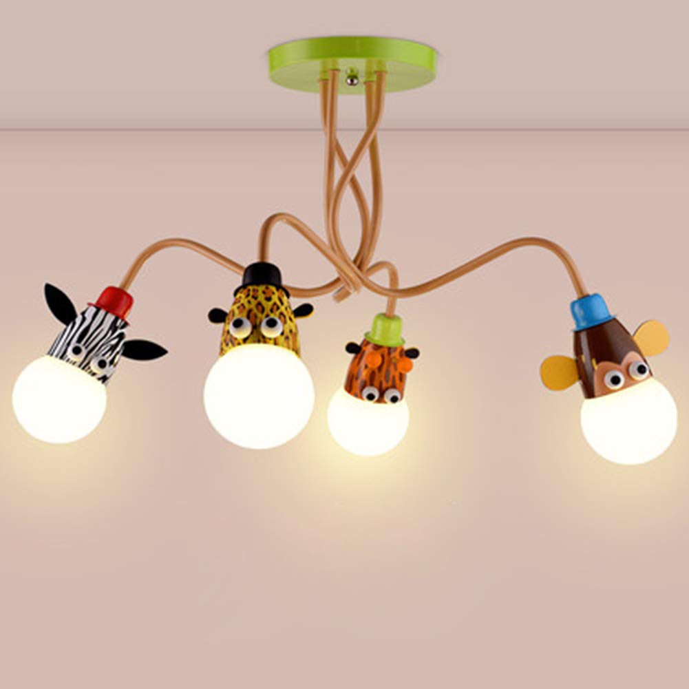 INJUICY Modern Cartoon Animal Children's Bedroom Living Dining Room Ceiling Light Fixture Romantic Led Acrylic Zoo Boy…