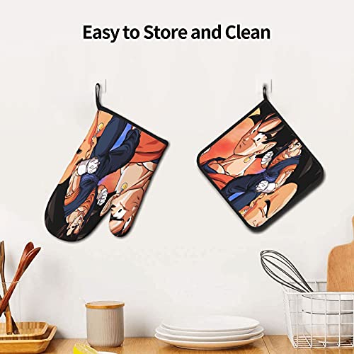 Xiaoxian Dra-gon Ba-ll Z 93 Hittebestendige Keukenovenhandschoenen, ovenhandschoenen en potdekselhandschoenen, veilig… - Image 7