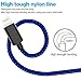 iPhone Charger TNSO 5 Pack (3/3/6/6/10ft) Extra Long Nylon Braided 8 Pin Lightning Cable USB Charger Cord Compatible with iPhone X/8/8Plus/7/7Plus/6S/6S Plus/SE/iPad/Nano and more (Black and Blue)