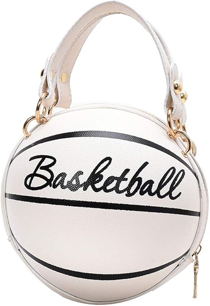 Women Fashion Shoulder Bag, Basketball Style Chain Shopping Handbags PU