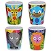 French Bull 4pc Toddler Kids Feeding Melamine Tableware Flatware BPA Free Dishwasher Safe, Durable Plate, Cup, Bowl, Divided Tray Dinnerware Set, Juice, Jungle, 4pc juice cup set (74391)