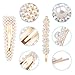 SIQUK 24 Pcs Hair Clips Pearl Barrettes Clips Artificial Pearl Hair Barrettes Gold Hairpins for Women and Girls Bridal Hair Decoration