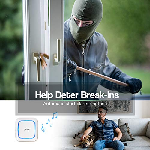 image for Door Alarm for Home/Office, Cinbos Wireless Door Open Chime, Range 656
